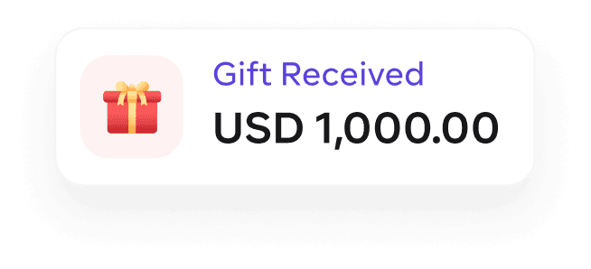 Gift receiving illustration